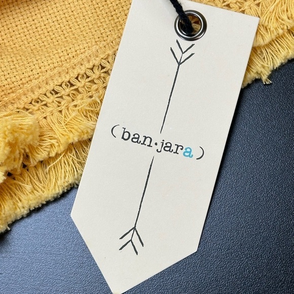 Ban Jara Yellow Gold Fringe Drawstring Waist Shorts Size Medium Summer - Picture 7 of 11